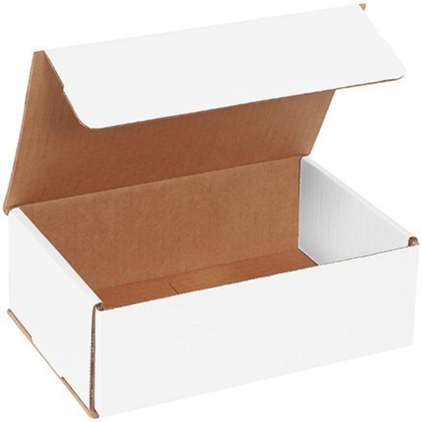 Box Packaging Corrugated Mailers, 9"L x 6"W x 3"H, White M963